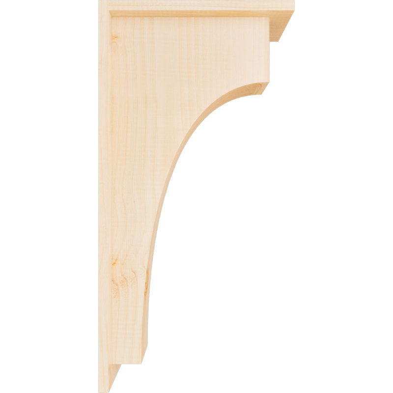 Corbeau Huntington avec plaque arrière, H 24 po x l 5,5 po x P 12 po, Sapin de Douglas, Lisse