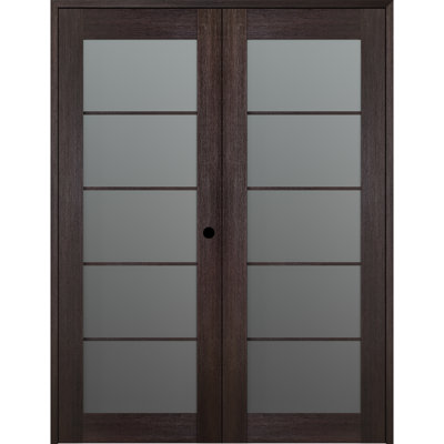 Porte française double pré-montée en bois manufacturé Avon
