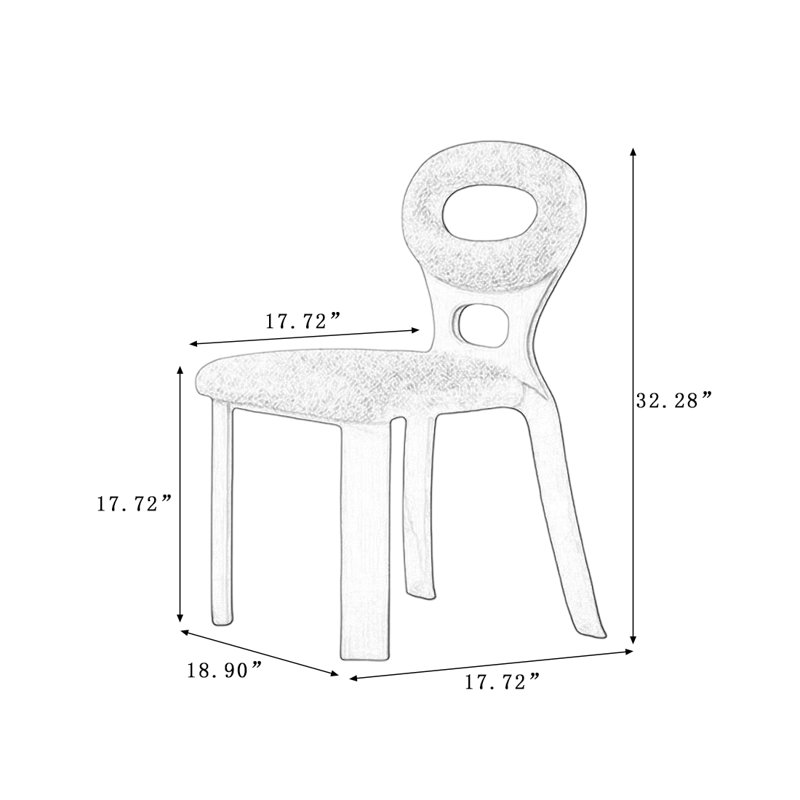 Chaise d'appoint à dossier solide gris (ensemble de 2), Gris