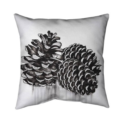 Three Small Pine Cones - Bedroom Hygge – Throw Pillow Cover Only, Double-Sided Print, Insert Not Included