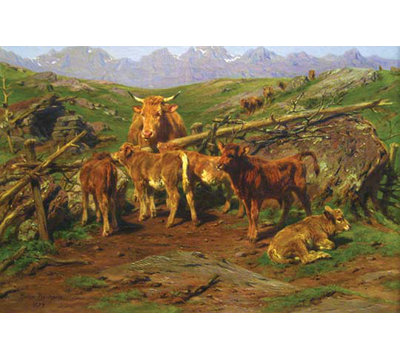 Reproduction des mollets par rosa bonheur-impression