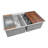 Ruvati 33-inch Workstation Ledge Rounded Corners 50/50 Double Bowl Undermount Kitchen Sink