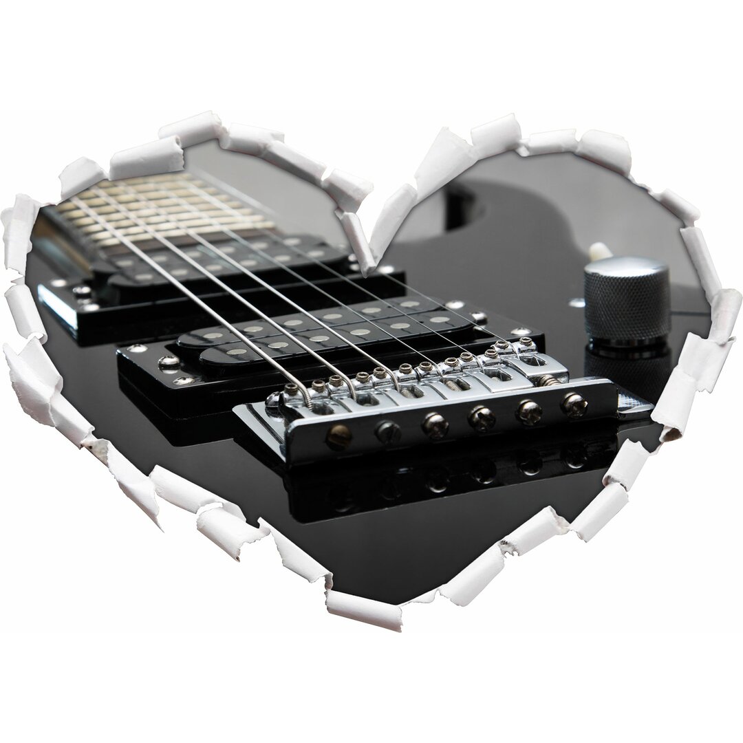 Wandtattoo Schwarz E-Gitarre