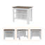 Ensemble de cuisine 2 pièces Briargate, îlot de cuisine et armoire murale, blanc et noyer-1074606968