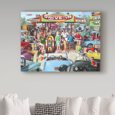 Ferhart 'Rustys Drive In' Vintage Advertisement on Wrapped Canvas