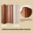 Mid-Century Brown Solid Wood Room Divider Screen