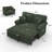 Chenille Chaise Lounge Sofa Bed With Removable Cushion-1238241493