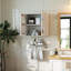 Armoire murale vitrée à porte vitrée, étagère flottante non réglable pour cuisine, salle de bain et salon