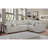 Melrose 99" Modular Sectional Sofa With Ottoman In Beige Linen