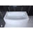 Kingston Brass Aqua Eden 66-Inch Acrylic Curved Rectangular Apron 3-Wall Alcove Tub, Drain-60496168