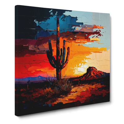 Desert Palette Knife Painting - Print