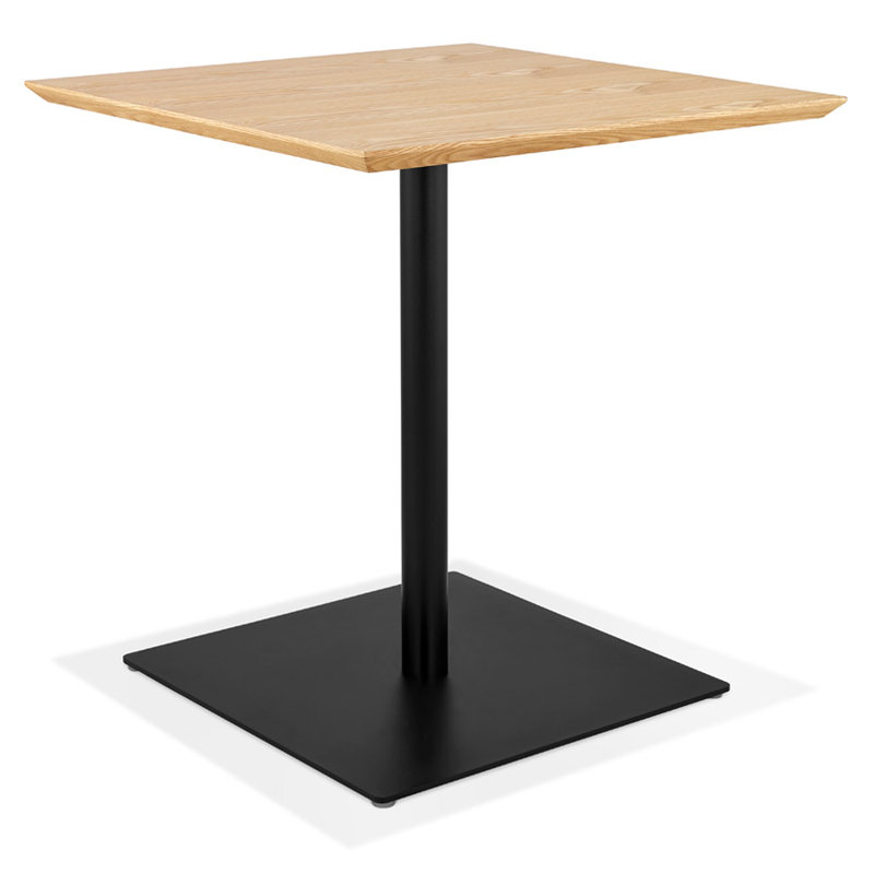Agtelse Ash Metal Base Dining Table, Natural 
