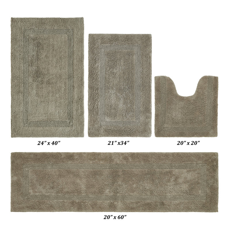 Ensemble de tapis pour salle de bain 100% coton 2370 g / m² Lux Premium, Beige