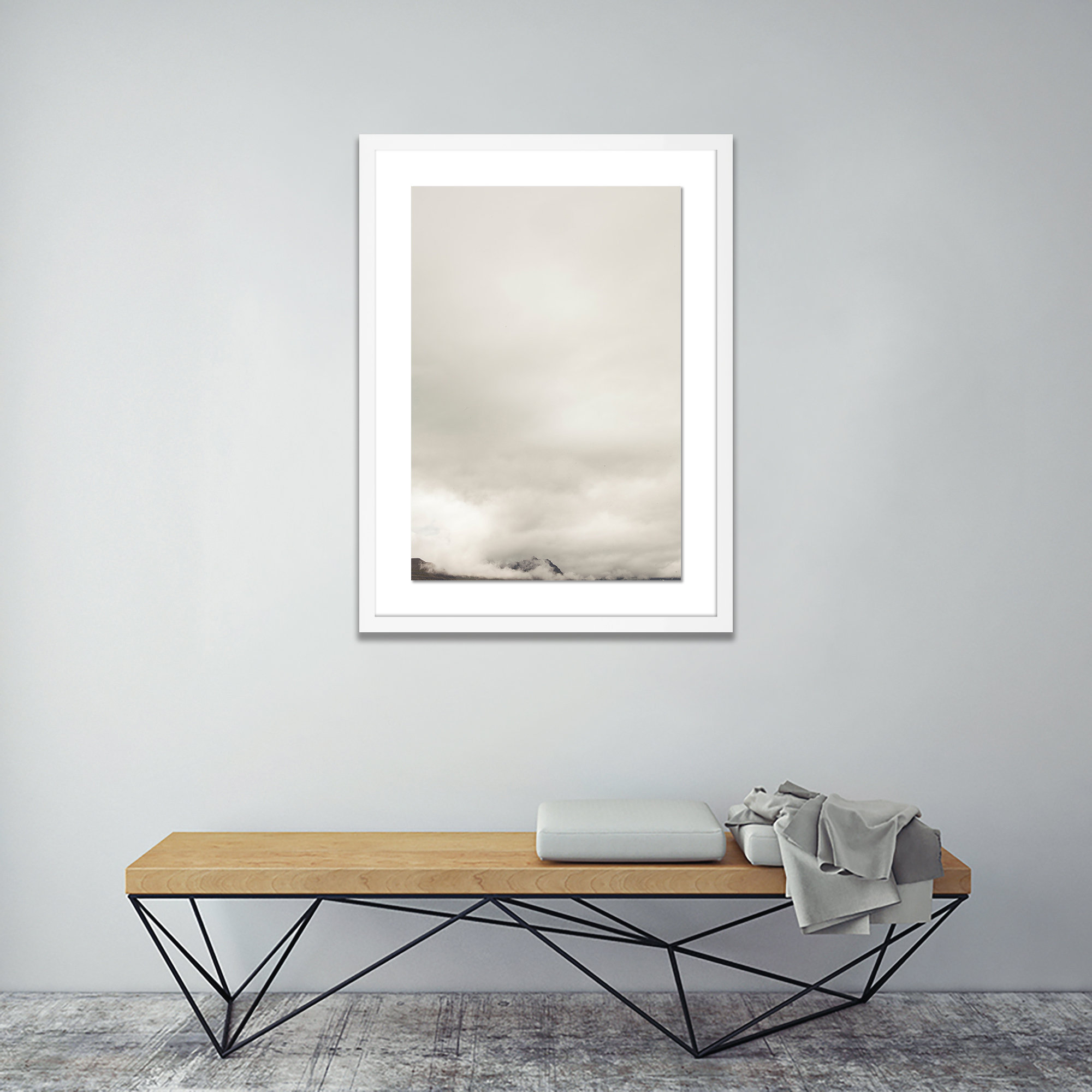 Clouds 11 by Riley Ryan, White, 60" H x 42" W x 2.5" D