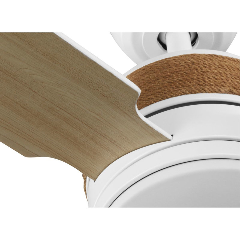 Ventilateur de plafond Shaffer II 56' avec éclairage DEL, Blanc satiné / gris anthracite délavé