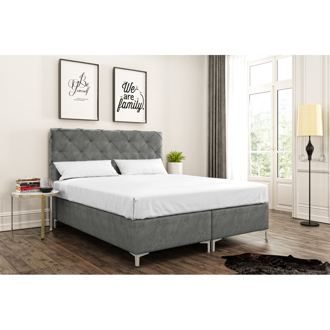 Boxspringbett Adilah mit Topper und Bettkasten