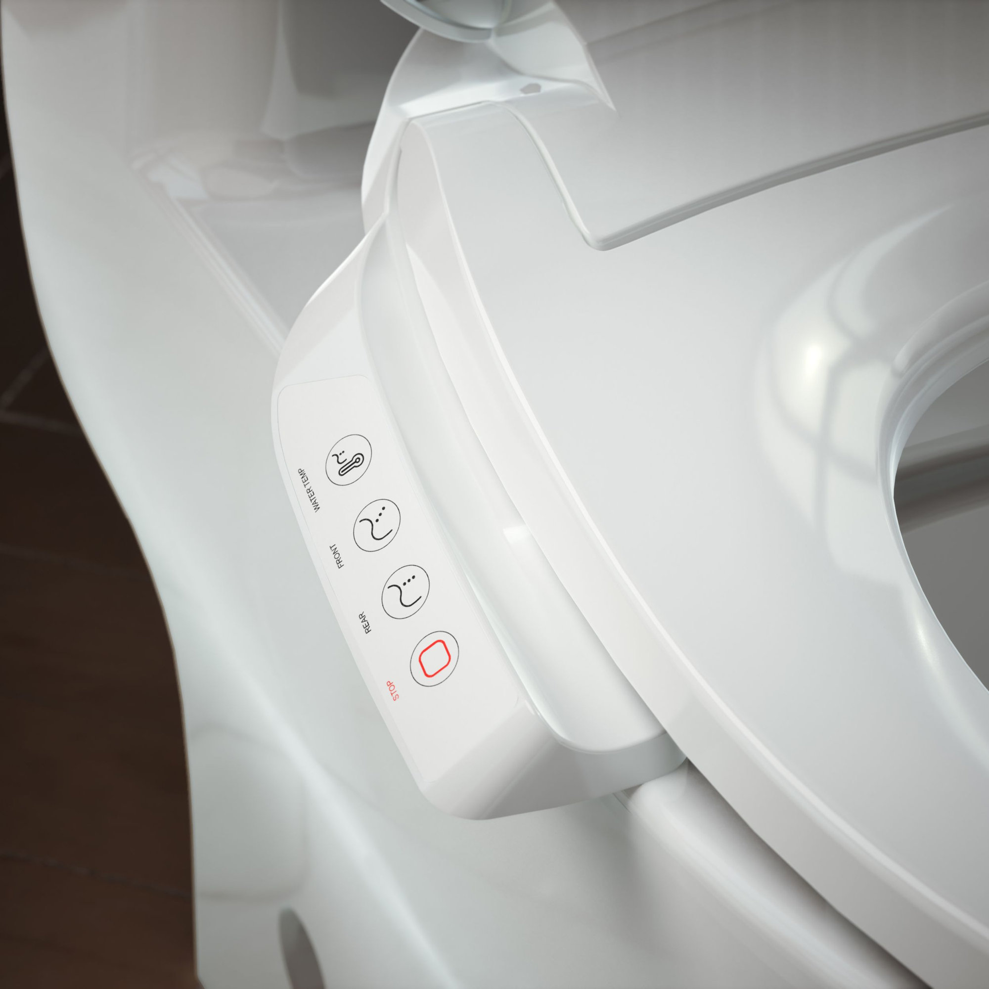 PureWash E545 Elongated Heated Bidet Toilet Seat, Electric Bidets for Existing Toilets, White