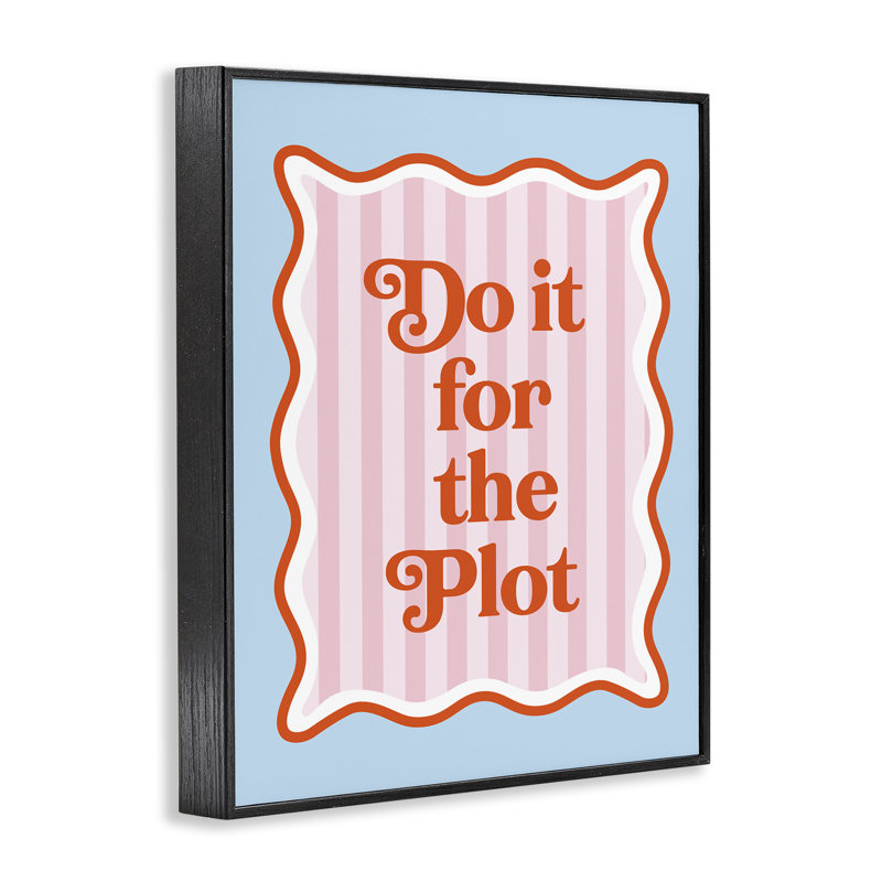Estampe numérique «Do It For The Plot», conception par Emily Dumas, H 14 po x l 11 po, Giclée encadrée noir minuit
