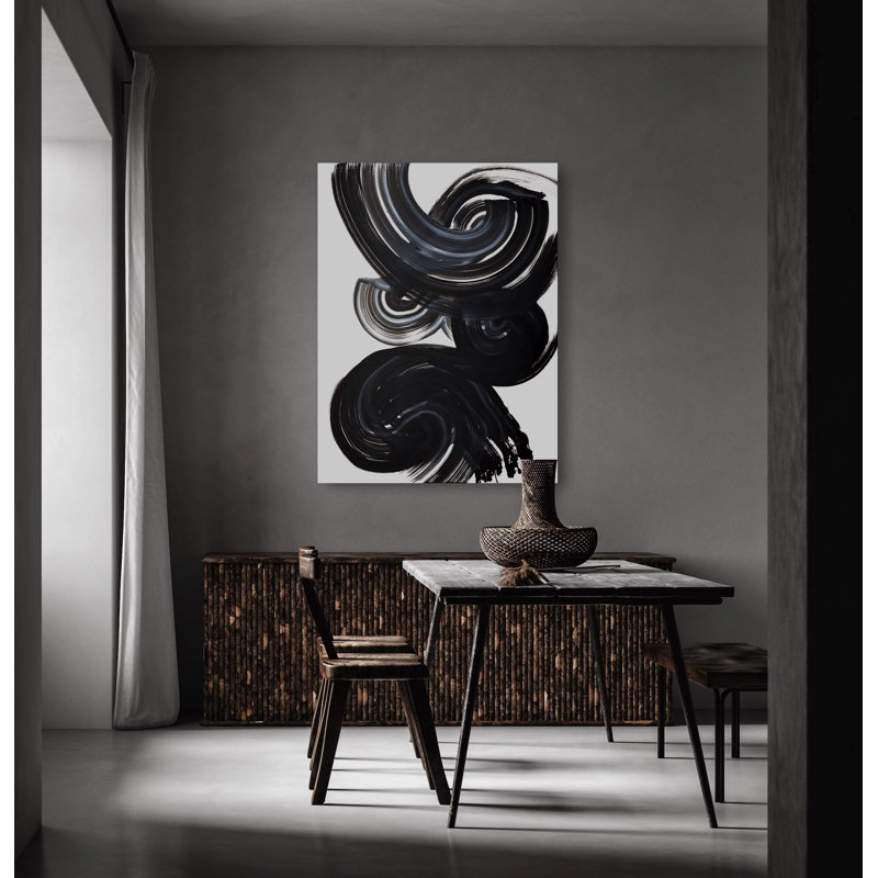 «Black actuel I» par John Beard - peinture sur toile à cadre flottant