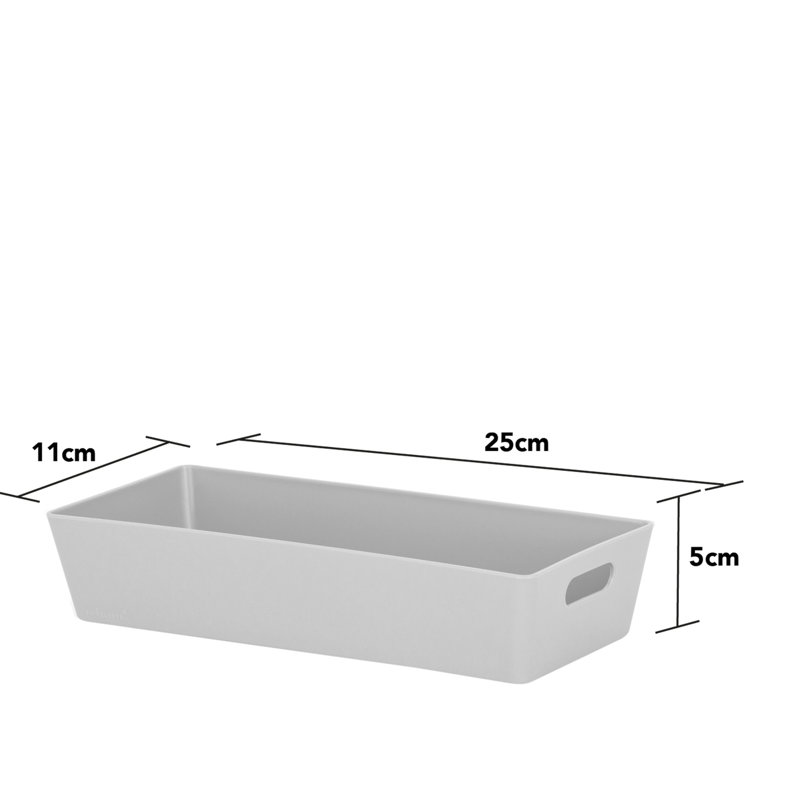 Wham Studio Basket Rectangular, Cool Grey