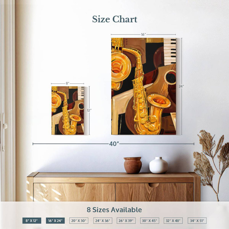 Abarca Abstract Sax, 12" H x 8" W