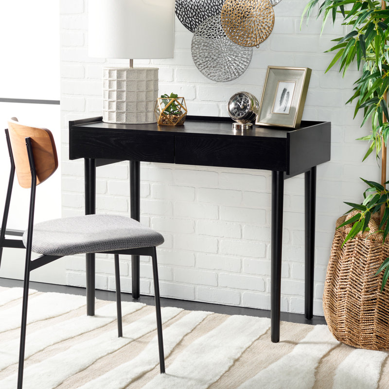 Attis Writing Desk, Black, Black