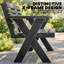 Outsunny 2 Seater Wooden Garden Bench Slatted Patio Bench Armrest Black