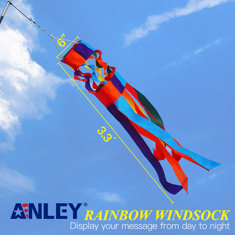 Manche à vent arc-en-ciel 40 po Anley