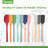 Tovolo Flex-Core Silicone Spatula Set of 5 with Natural Wood Handles for Cooking and Baking, Charcoal-63383749