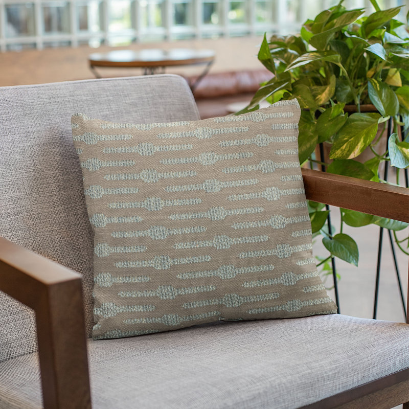Needle Geometric Outdoor Reversible Throw Pillow, 26" x 26"