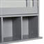Armoire à pharmacie de salle de bain avec miroir, armoire à miroir murale avec porte et tablettes de rangement, gris