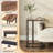 24.9“ C-Shaped End Table with Solid Wood Top & Steel Base, TV Tray for Living Room, Side Table Nightstand for Sofa Side, Bedroom-882125706