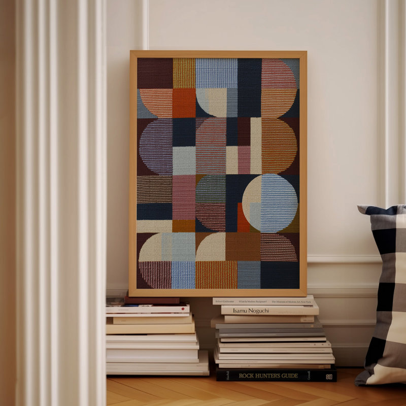 Woven Perspectives No. 18: impression géométrique abstraite, 12x16 in, Black