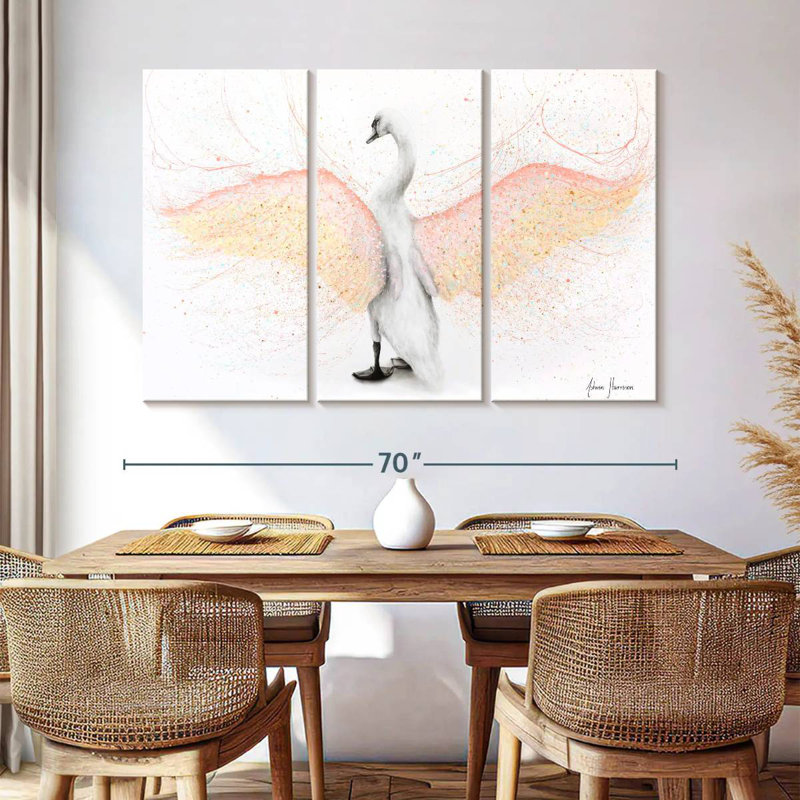 Joli cygne blanc Brampt, H 32 po x l 50 po