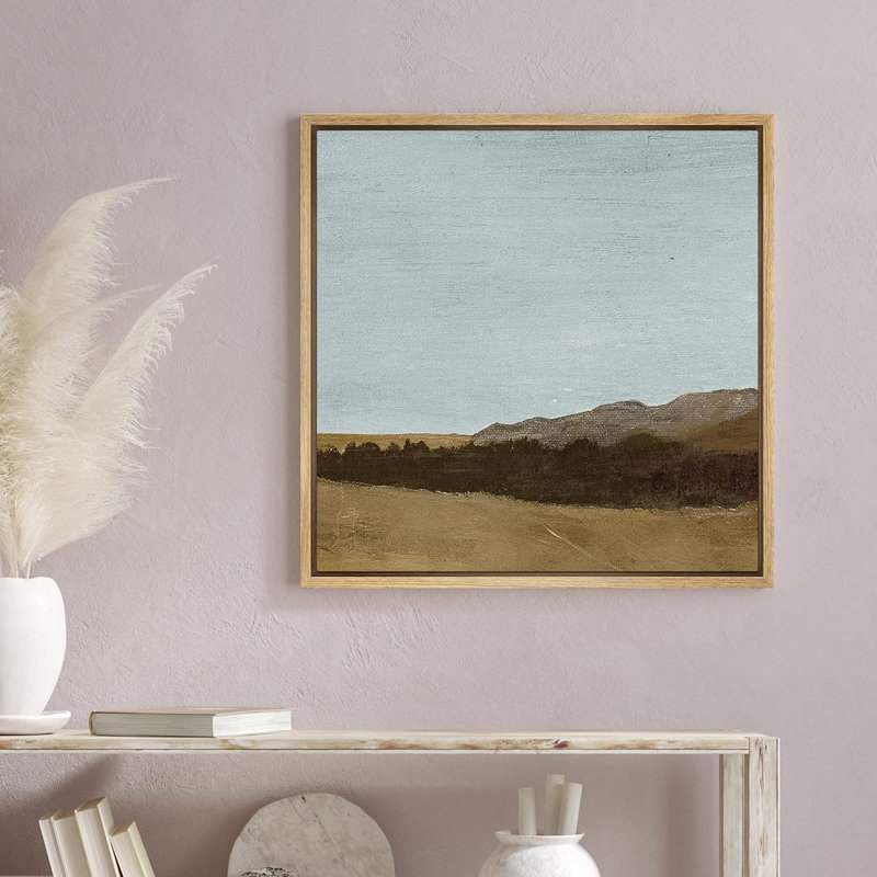 «Minimalist Abstract Brown Mountain», reproduction d'art sur toile, Naturel, H 24 po x l 24 po