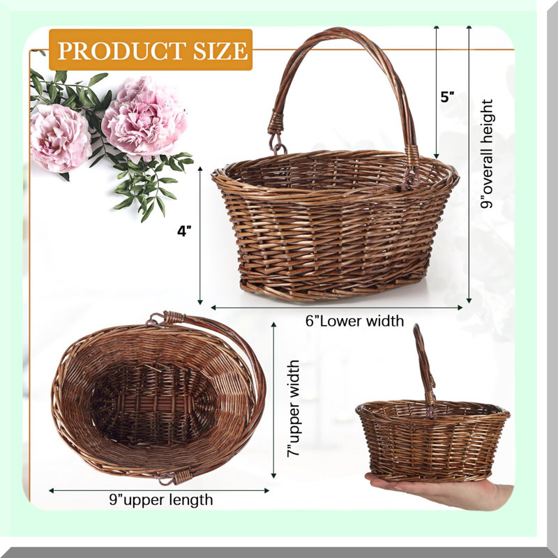 Small Wicker Gift Baskets for Weddings and Events