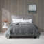 Couverture légère en duvet synthétique avec garniture en satin gris anthracite-118023355-118023360