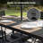 10 - Person  94.5’’ L Aluminum Patio Dining Set With Adjustable Folding Chairs And Umbrella Hole-1835220623-1835220620