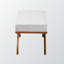 Banc Bryce avec tissu bouclé gris et finition noyer, H 18,09 po x l 46,95 po x P 17,4 po-1868558163