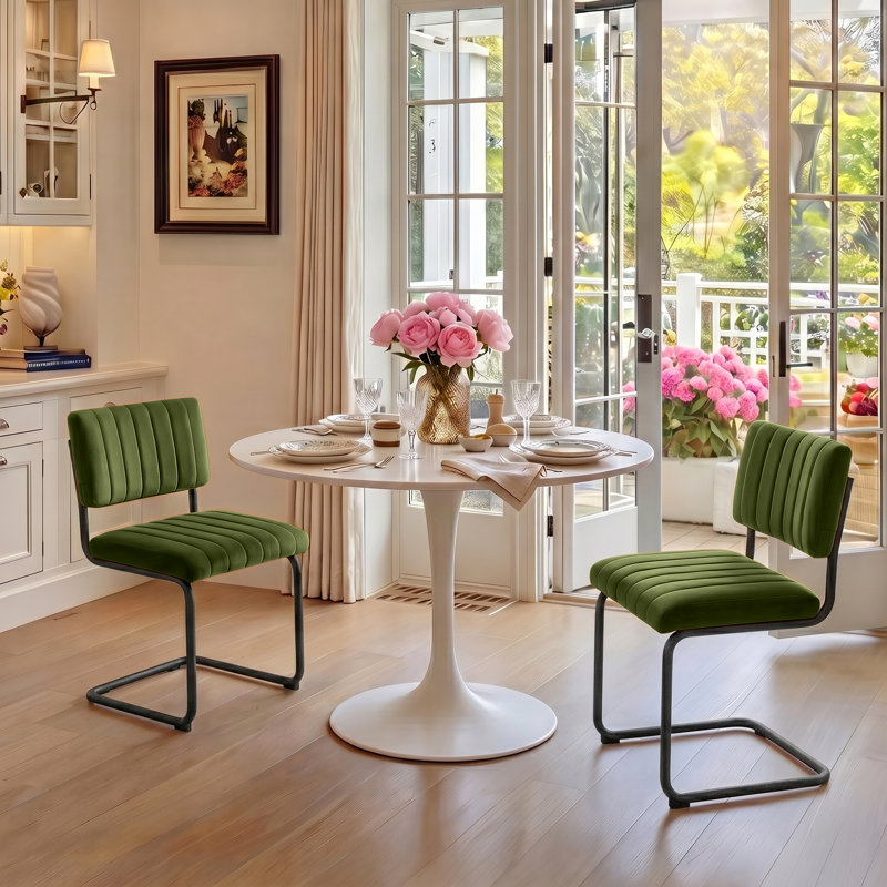 Aveon Upholstered Dining Chair, Olive Green