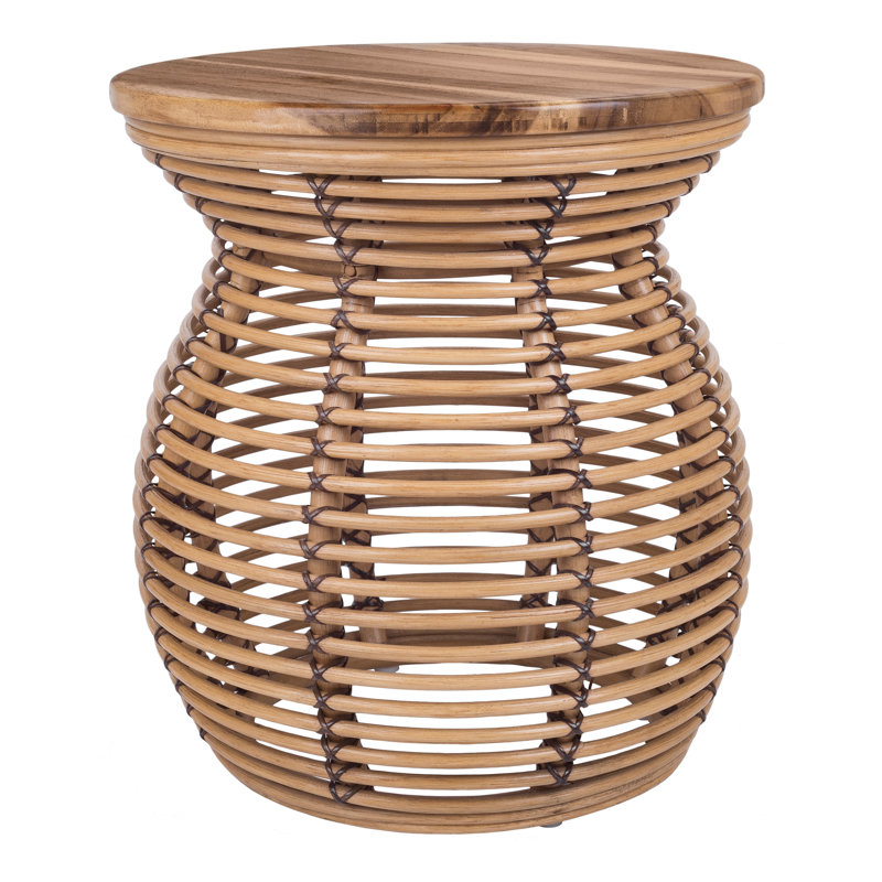 Bechtel Solid Wood Top End Table, Honey