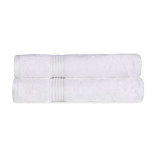 Jessy Home 4 Pack Dark Purple Stripe Large Bath Towels Set Oversized Bath  Sheet Soft Towel Set