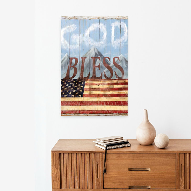 «God Bless America», art contemporain, H 24 po x l 16 po