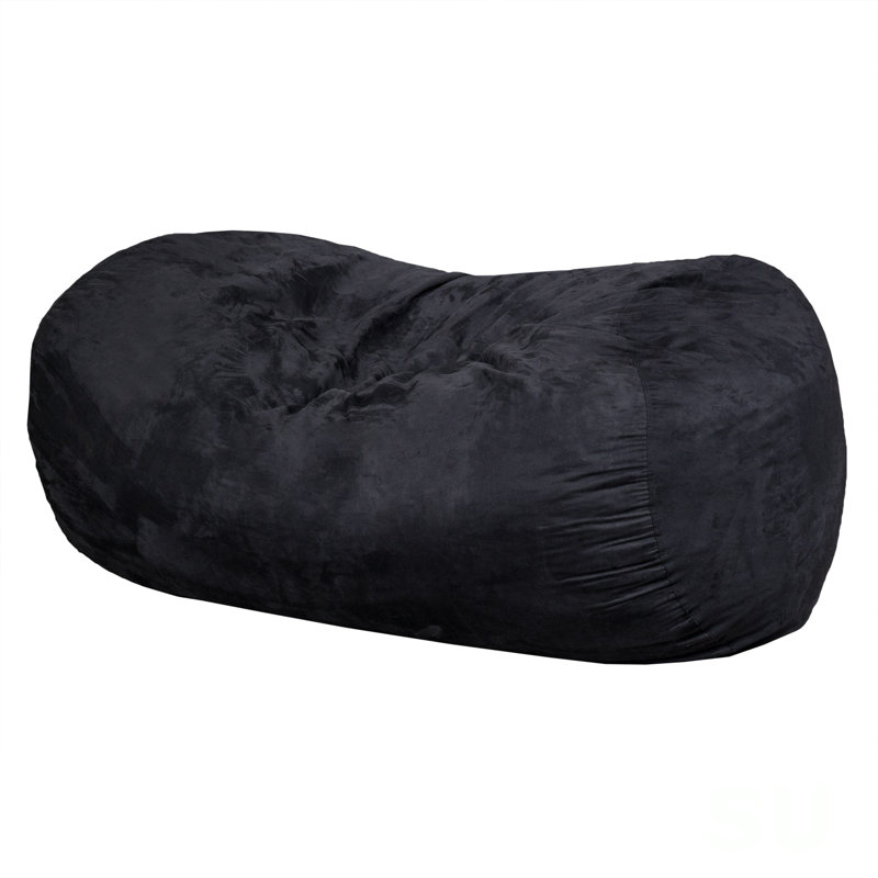 Lara 6.5 Foot Suede Cylindrical Bean Bag