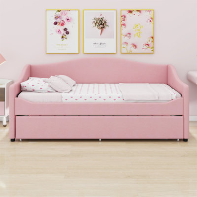 Upholstered Daybed With Light And Trundle