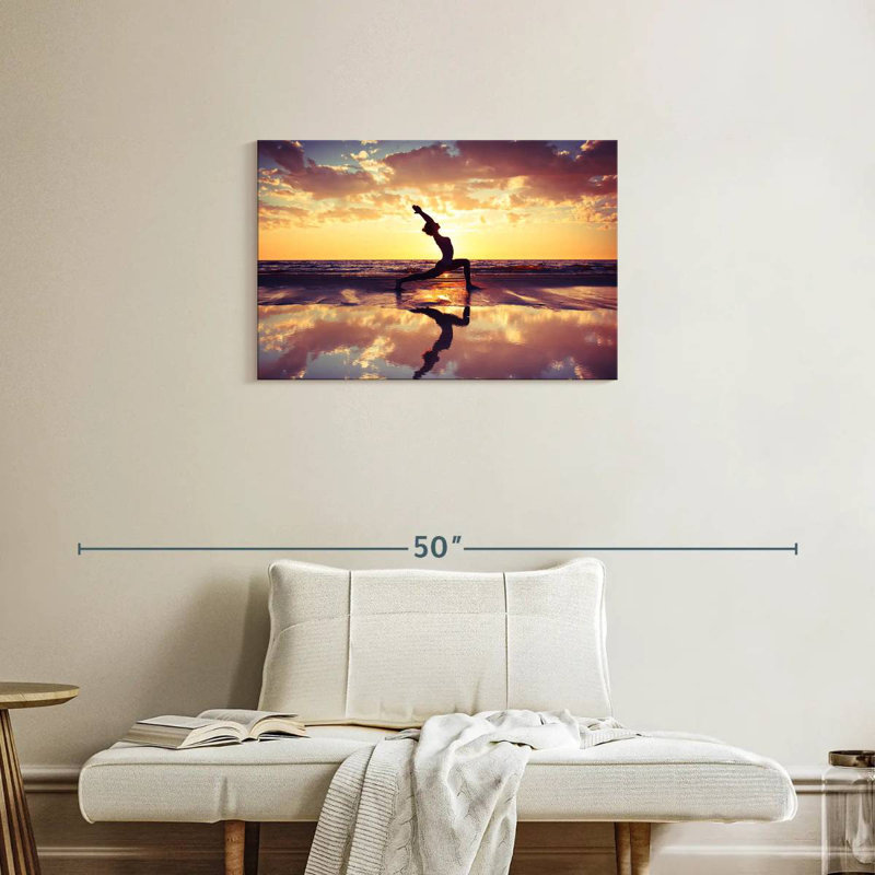 Kerrick yoga au coucher du soleil, H 20 po x l 30 po