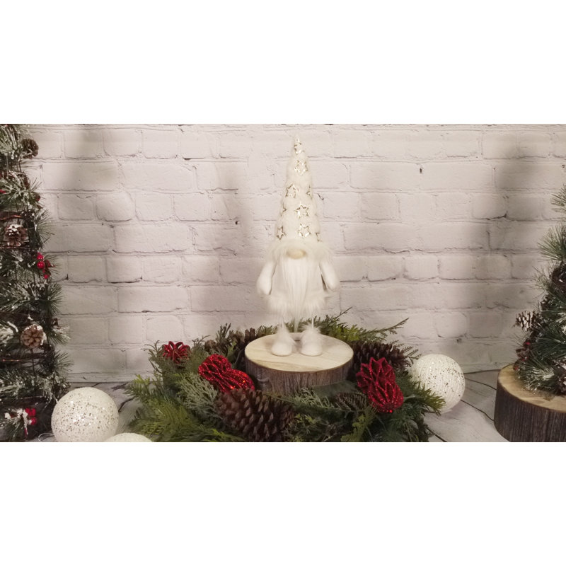 Gnome de Noël debout sans lumière DEL