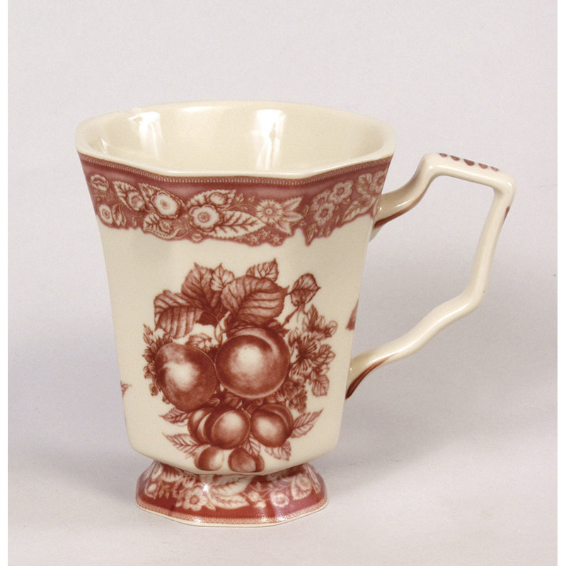 Grande tasse à café décorative Kulikowski, Rouge / Crème