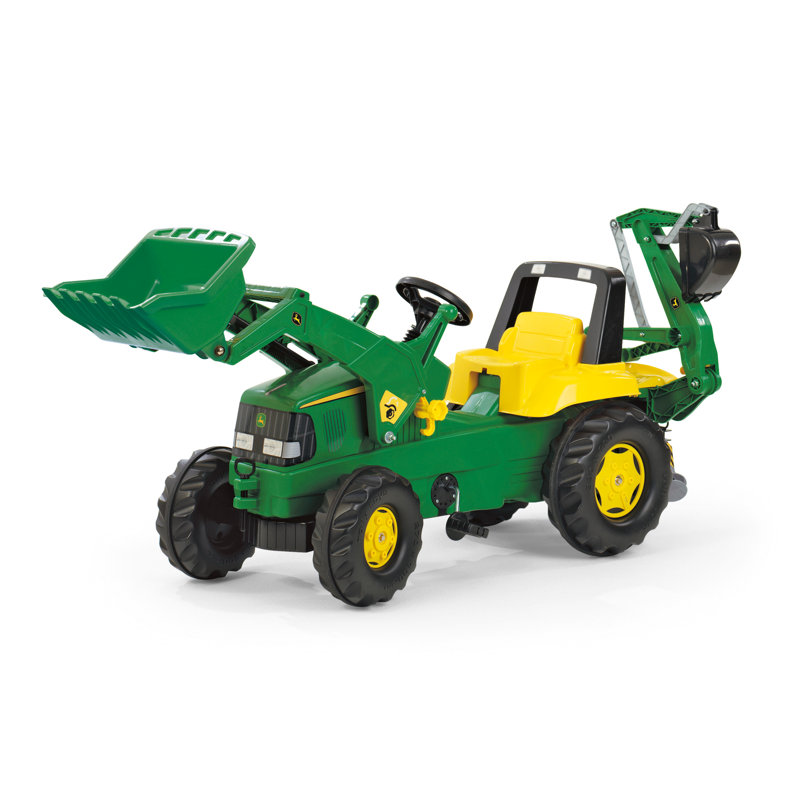 Rolly Toys John Deere Tractor with Frontloader & Rear Excavator