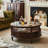 Retro coffee table with glass top